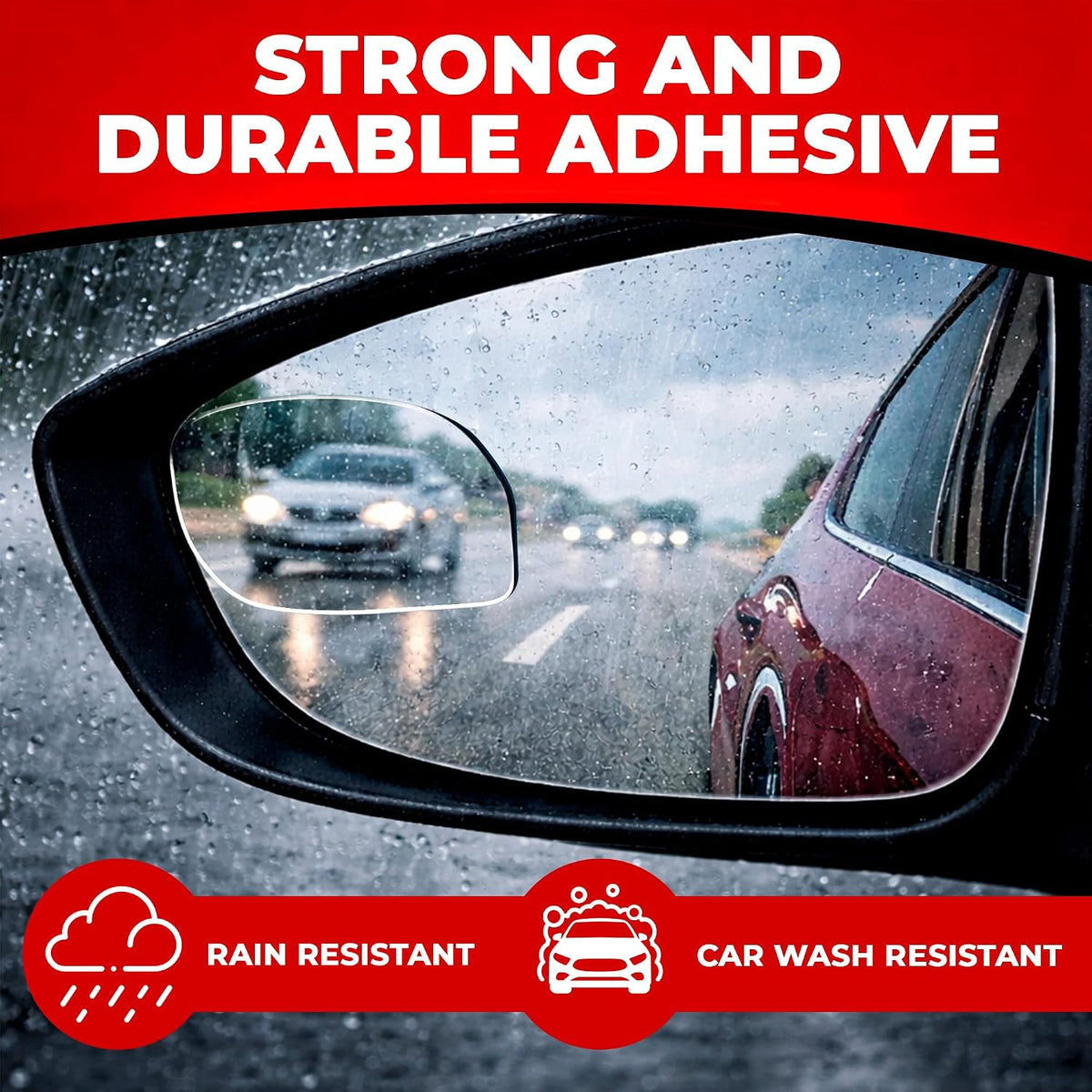 Blind Spot Convex Car Mirror - Rearview Accessories for Car Interior - Automotive Blindspot Mirrors for Larger Image and Improved Traffic Safety (2-Pack)