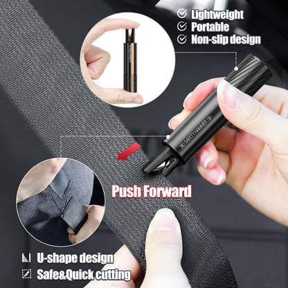 4 Pack Car Window Breaker and Seatbelt Cutter,Auto Rescue Tool,Safe Hammer Car Window Breaker for Land and Underwater,Window Breaker Tool for New Cars,Emergency Car Kit(Red)