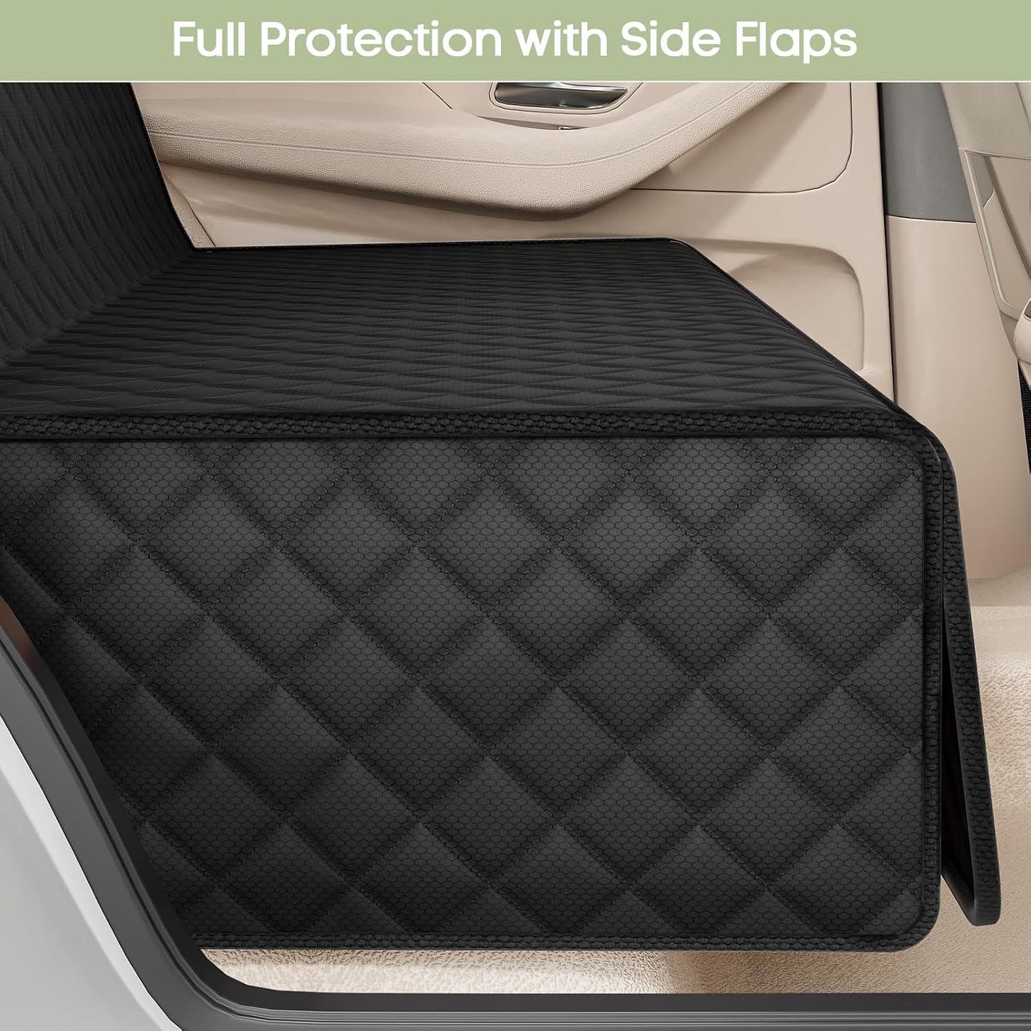 Dog Car Seat Cover, 2 Pack Waterproof Pet Front Seat Car Cover, Full Protection Dog Seat Protector with Side Flaps, Universal Size for Cars, Trucks, SUVs