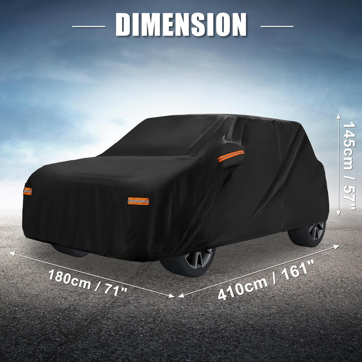 X AUTOHAUX Car Cover for Honda Civic Sedan/Coupe 210D-PU Outdoor Full Car Cover All Weather with Door Zipper for Waterproof Windproof Sun Rain Snow Protection