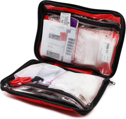 DMI First Aid Kit, Mini 20 Piece Kit, Small and Compact All Purpose Use for Minor Cuts and Scrapes, Durable Water Resistant Case, Convenient and Portable, White, 1 Count