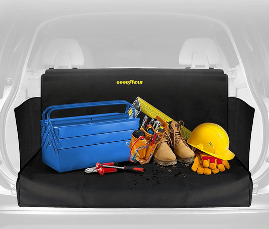 GOODYEAR Water Resistant SUV Cargo Cover Heavy-Duty Trunk Protector for Dogs, Durable Liner with Side Walls, Pet Mat, Large Size