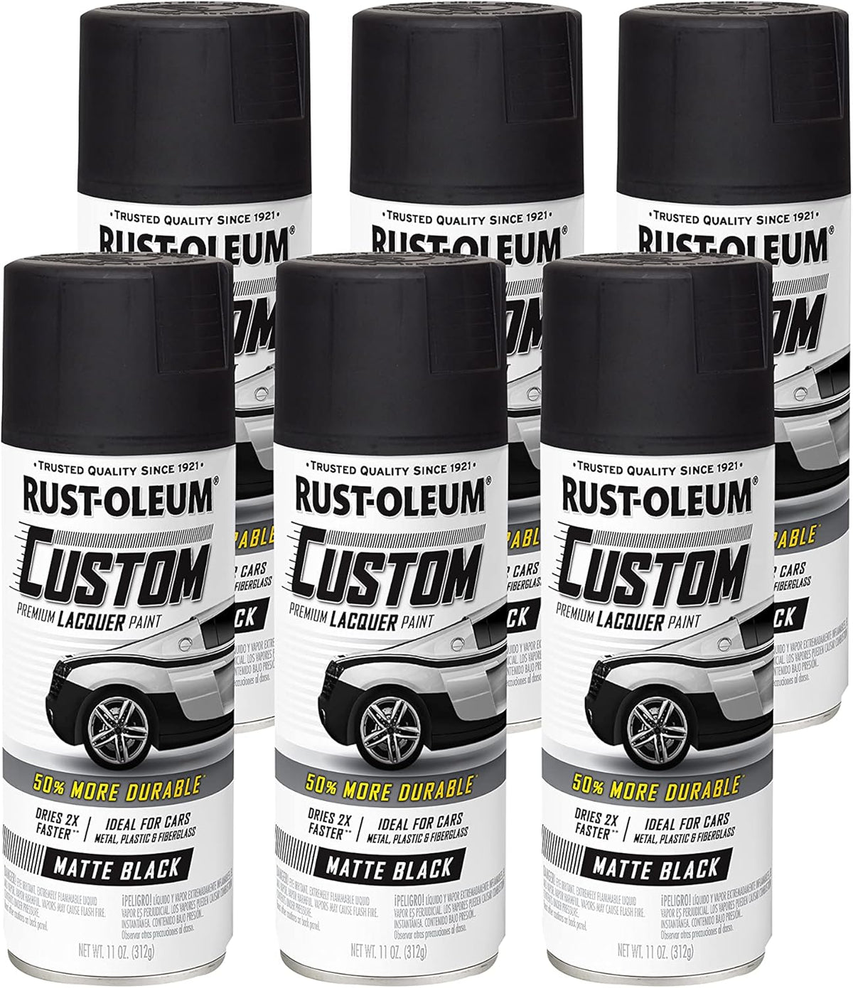 Rust-Oleum 323383 Automotive Custom Lacquer Spray Paint, 11 oz, Gloss Clear