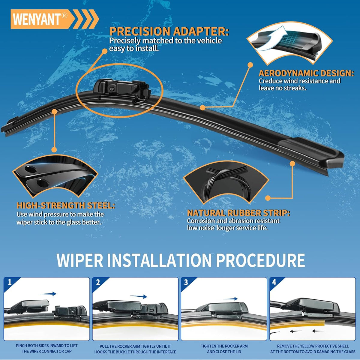 28"/28" Windshield Wipers Compatible with Ford Edge 2015-2020 Focus 2012-2018 Escape/Fusion 2013-2019 Front Wiper Blades for My Car Original Equipment Automotive Replacement (Set of 2) - Colors A