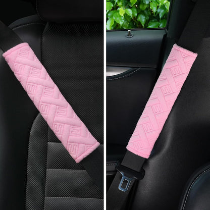 JUSTTOP 2-Pack Universal Car Seat Belt Pads Cover for A More Comfortable Driving, Seat Belt Shoulder Strap Covers Harness Pad for Car Interior Accessories(Black)