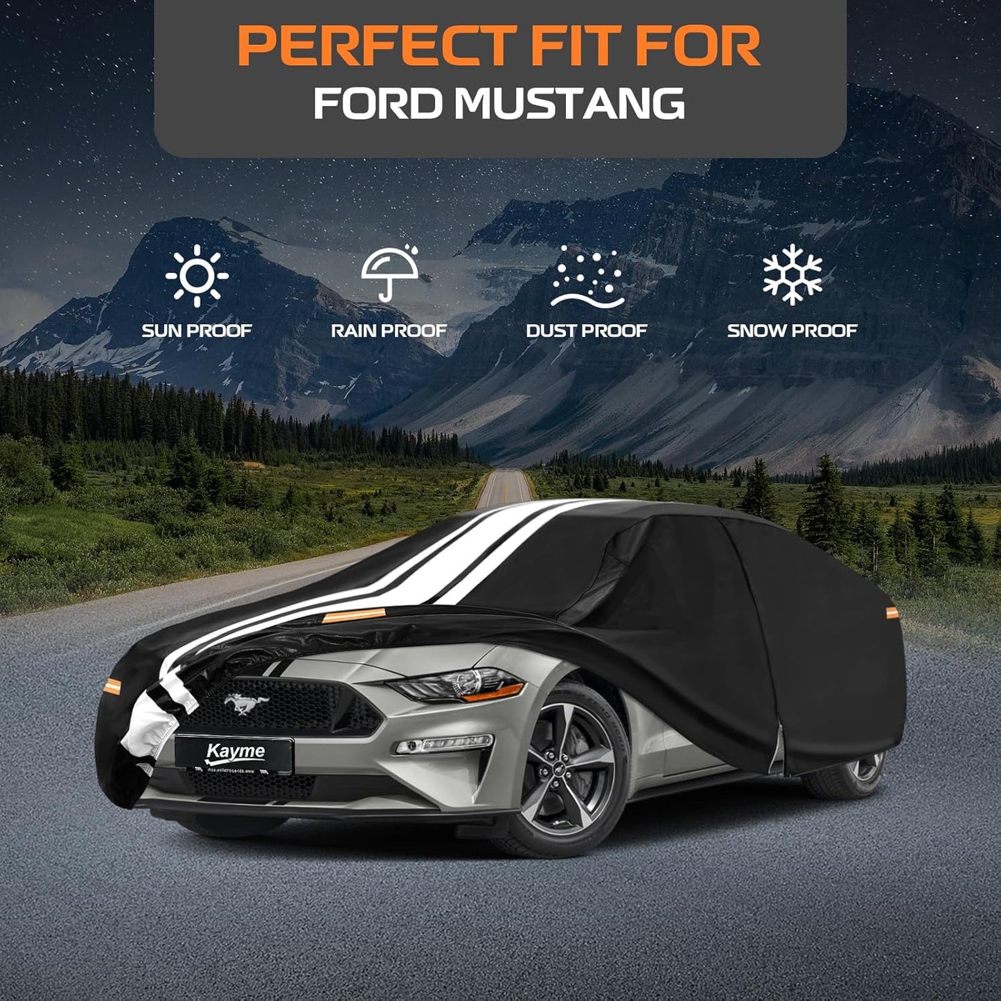 Kayme Heavy Duty Car Cover Custom Fit for BMW 3 Series 320i 325i 328i 330i 335i (1982-2026), Outdoor Full Exterior Cover with Tape and Towel, Rain Snow Sun UV Protection. - Colors A