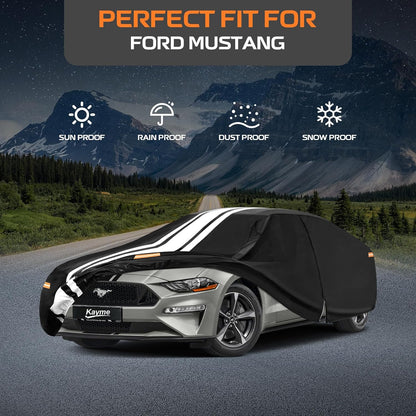Kayme Heavy Duty Car Cover Custom Fit for BMW 3 Series 320i 325i 328i 330i 335i (1982-2026), Outdoor Full Exterior Cover with Tape and Towel, Rain Snow Sun UV Protection. - Colors A