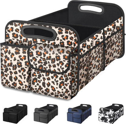 Femuar Car Trunk Organizer with Large Capacity Waterproof Car Accessories for Women & Men, Collapsible Trunk Organizer for Suv/Jeep/Sedan,Tools (Black, Standard)