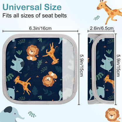 Seat Belt Cover Pad for Baby, Soft Seatbelt Cushion Covers for Kids 2Pcs Car Seat Strap Shoulder Pads for All Car Seats, Stroller, High Chair,Blue Dinosaur
