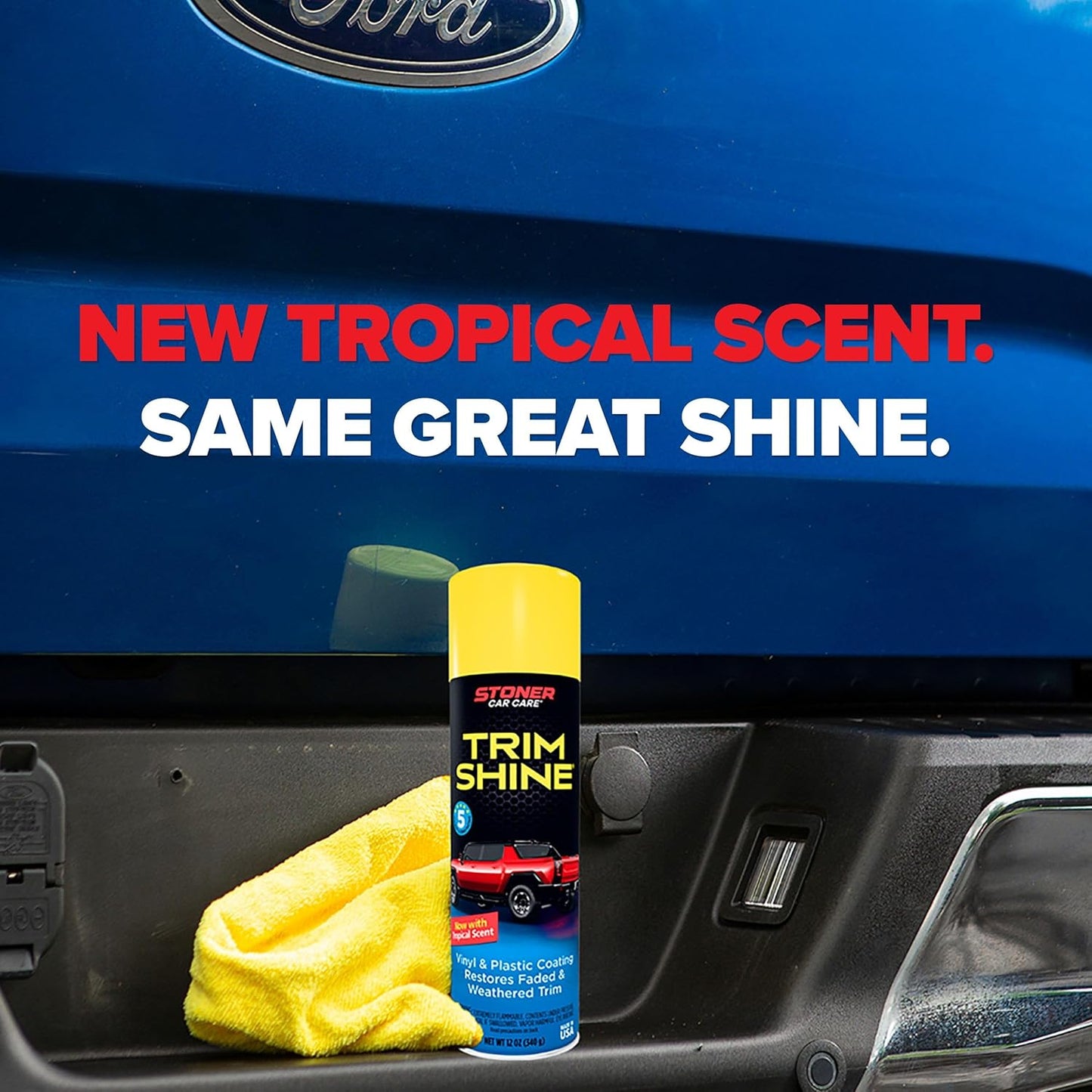Stoner Car Care 91034 Trim Shine – Black Trim and Plastic Restorer for Cars – Vinyl and Plastic Trim Protectant Coating for Interior and Exterior Use – Fast-Drying No Sling – 12 oz