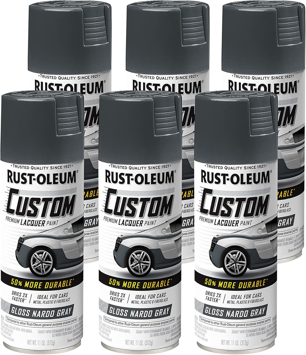 Rust-Oleum 323383 Automotive Custom Lacquer Spray Paint, 11 oz, Gloss Clear