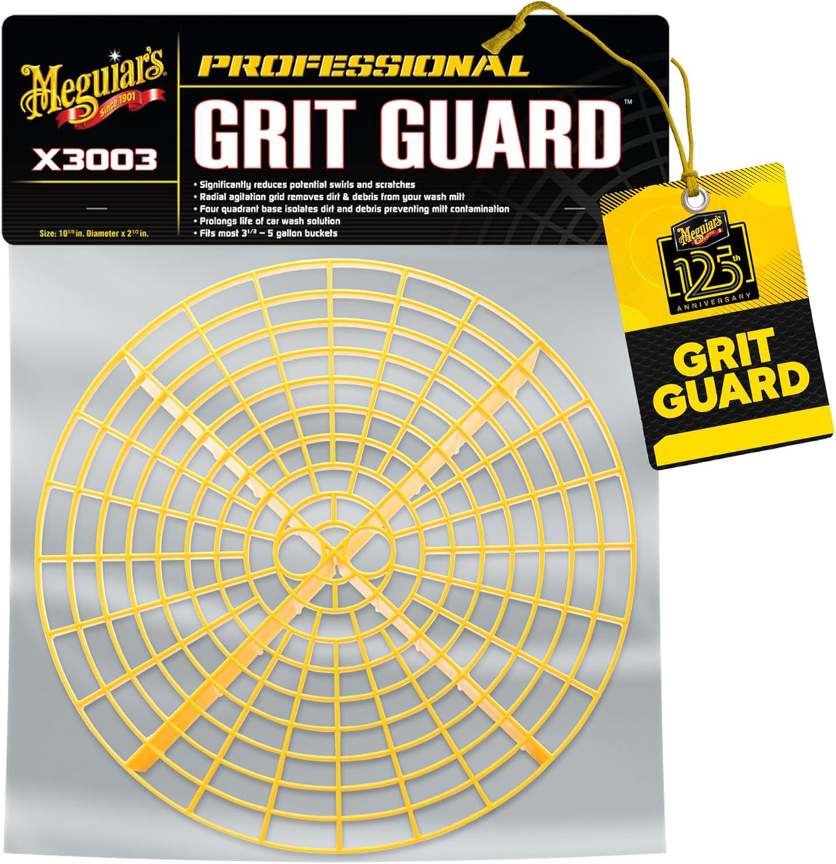Meguiar's Yellow Bucket, Car Wash Bucket for Water and Suds - 3.5 Gallon