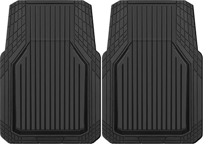 CAR PASS Heavy Duty Rubber Floor Mats for Car, Waterproof Liner Deep Dish Car Mats Full Sets, Universal Trim to Fit for SUV Truck Sedans Vans, All Weather Automotive Floor Mats 3pcs, Solid Black