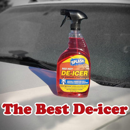 Splash Red Hot De-icer Windshield Trigger Spray 32 Ounces (Pack of 3)