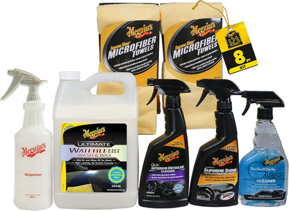 Meguiar's Ultimate Waterless Wash & Wax, Scratch-Free Waterless Car Cleaning Spray That Makes Detailing Quick and Easy, 2-in-1 Cleaner and Protection to Help Your Ride Shine, 26 Oz