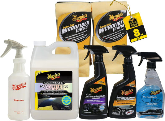 Meguiar's Ultimate Waterless Wash & Wax, Scratch-Free Waterless Car Cleaning Spray That Makes Detailing Quick and Easy, 2-in-1 Cleaner and Protection to Help Your Ride Shine, 26 Oz