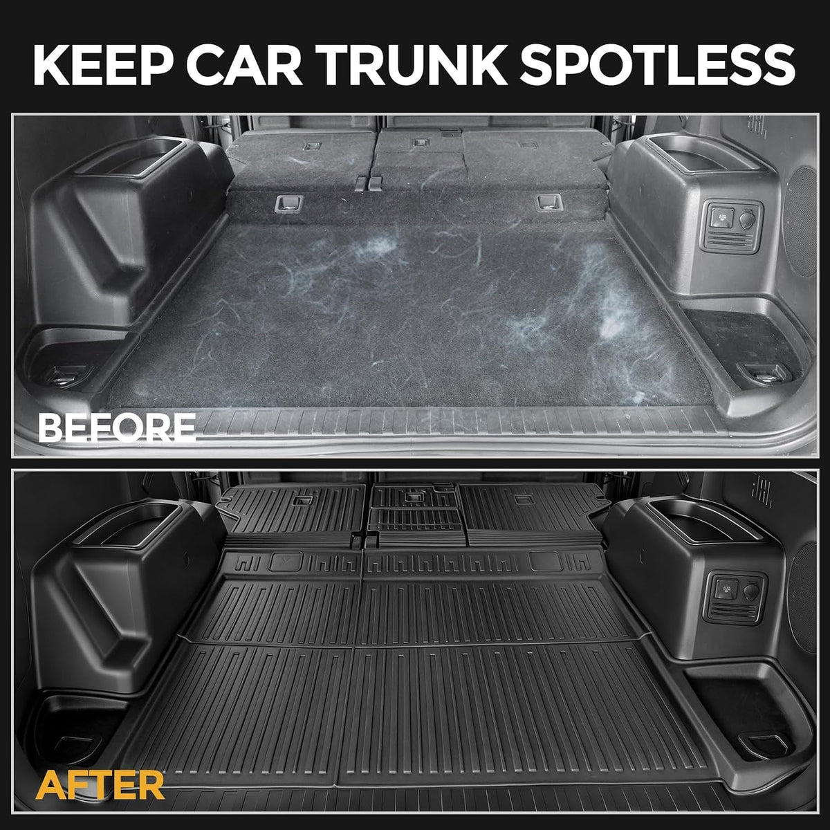 Floor Mats for Toyota Sienna 2021-2026, All Weather Floor Mats Lower Trunk Cargo Liner Accessories, Full Coverage Set (Fit 8-Seat with Spare Tire)