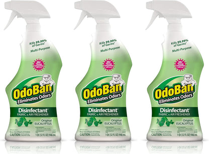 OdoBan Ready-to-Use Disinfectant and Odor Eliminator, 32 Ounce Spray Bottle, Original Eucalyptus Scent