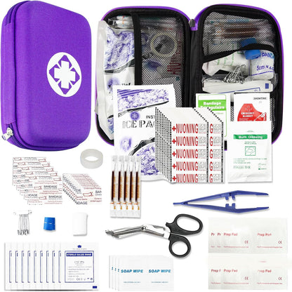 276PCS First Aid Kit Home Car Camping Hiking Emergency Supplies Small Compact Lovely Bag for School Outdoor, Basic Outdoor Essentials Survival Kit for Travel AMORNING