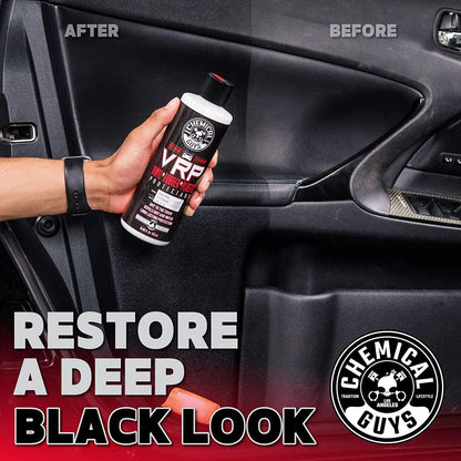 Chemical Guys VRP Protectant & WonderWave Applicators Kit - 16 oz Vinyl, Rubber, and Plastic Dressing with Foam Applicators - Restores Your Car's Interior & Exterior Surfaces