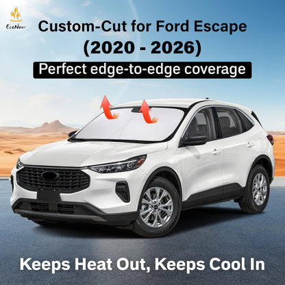EcoNour Car Windshield Sun Shade | 2025 Upgraded Innovative No-Light-Pass Technology for Maximum Coverage | Foldable Sun Shade Keeps Your Vehicle Cool | Must-Have Car Accessories | Small (59" x 29") - Colors J
