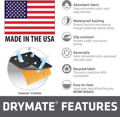 Drymate Cargo Liner Mat (60” x 72”), Dog Seat Cover, Trunk Liner, Absorbent, Waterproof, Machine Washable, Protects Vehicle Interior, for SUVs, Trucks, Vans, Cars (Made in The USA)