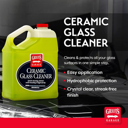 Griot's Garage Ceramic Glass Cleaner Spray for Car Windows, Windshields, Mirrors and Home Use, Cleans and Protects, Streak-Free, 11009, One Gallon