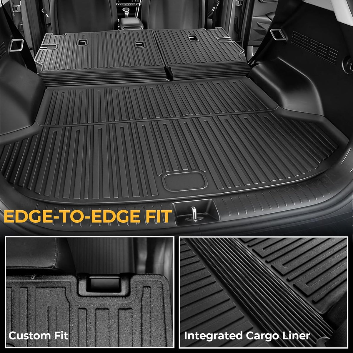 Floor Mats for Kia K5 2021-2026/Hyundai Sonata Gas 2020-2026, All Weather Floor Mats Trunk Cargo Liner Accessories, Full Coverage Set (Fit FWD Models)