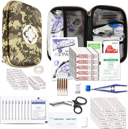 Car First Aid Kits 275Pcs Survival Gear Home Travel Size Small Emergency Kit Tactical Hiking EVA Camping Essentials Backpack Sports Office Boat Urgent Accident