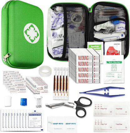 276PCS First Aid Kit Home Car Camping Hiking Emergency Supplies Small Compact Lovely Bag for School Outdoor, Basic Outdoor Essentials Survival Kit for Travel AMORNING