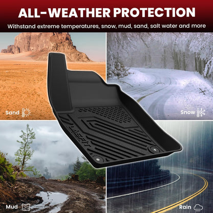 LASFIT Floor Mats Fits for Hyundai Sonata 2020-2026 (Only for FWD & Gas) & Kia K5 2021-2025 (Only for FWD) Custom Fit TPE All Weather Floor Liners Car Mats Accessories, Black