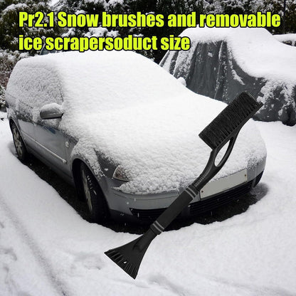 Dickno 24 Inch Car Snow Scraper and Brush, Detachable Scratch Free Ice Scraper with Ergonomic Foam Grip, Universal Winter Snow Removal Tool for Car Windshield Window (Black)