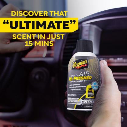 Meguiar’s Whole Car Air Refresher Odor Eliminator, Summer Breeze, 2 Oz— Car Air Freshener For Commuters, Detailers; Mist Refreshes Cabin For Sedan, Suv, Truck, Van