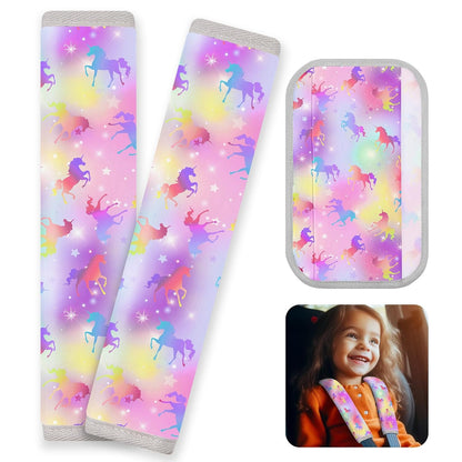 Seat Belt Cover Pad for Baby, Soft Seatbelt Cushion Covers for Kids 2Pcs Car Seat Strap Shoulder Pads for All Car Seats, Stroller, High Chair,Blue Dinosaur