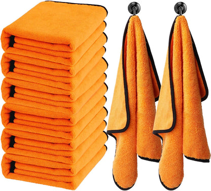 6PCS Microfiber Towels for Cars 36x25 Inch Microfiber Cleaning Cloths Bulk Soft Car Detailng Towel Cloths 450 GSM Detailing Buffing Quick Drying Towel Polishing Waxing Auto Detailing Towel Cloth
