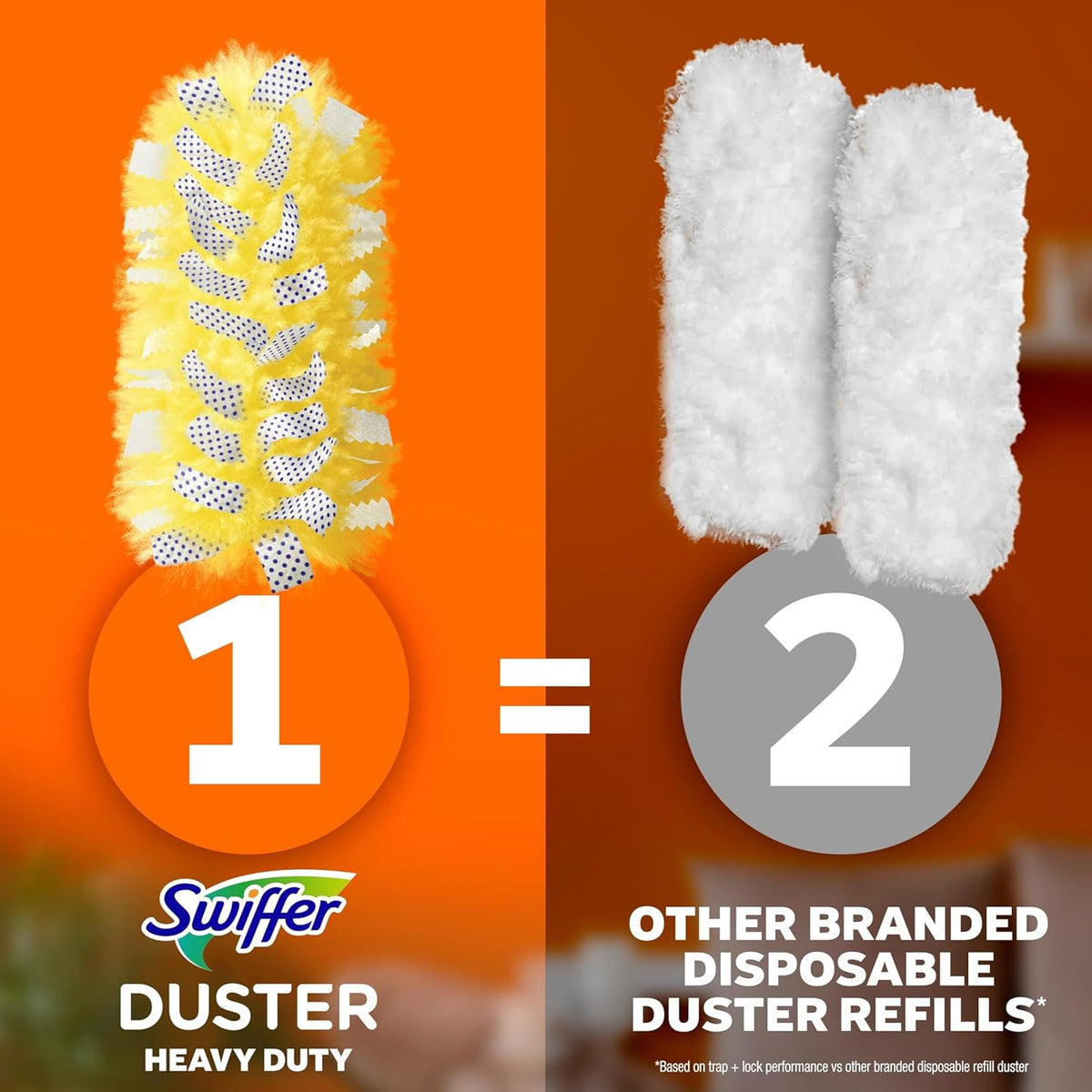 Swiffer Duster Kit with 3 ft Extendable Handle, Heavy Duty Dusting Starter Kit with 3 Refills, for Ceiling Fans, Vents and Hard to Reach Places