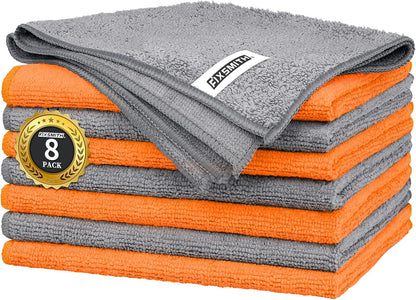 FIXSMITH Microfiber Cleaning Cloth - Pack of 50, Microfiber Towels for Cars 16 x 12 in, Highly Absorbent Cleaning Rags, Lint-Free, Streak-Free Cleaning Cloths for Car Kitchen Home Office