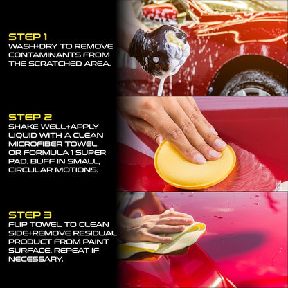Formula 1 Scratch Out Liquid - Car Scratch Remover and Polishing Compound for Light Scratches, Hazy Paint and Swirl Marks (7 oz.)