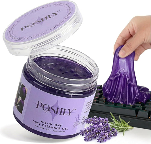 Car Cleaning Gel Putty for Car Interior Detailing | Reusable Dust Cleaning Slime for Air Vents, Dashboard, Cup Holders, Keyboard & AC Vent Cleaner | Non-Sticky No Residue Gel (Lavender Scent)