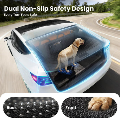 REEVAA SUV Cargo Liner for Dogs, Full Coverage Non-Slip Cargo Cover with Cushioned Sides to Protect Your Dog, Waterproof & Durable, Machine Washable Trunk Protector Mat (M, Black)