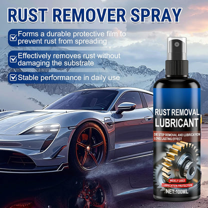 2Pcs Rust Remover Spray for Metal, Iron Rust Stain Remover, Multi-Functional Quick-Acting Powder Remover Spray for Vehicles, Tools, Chains
