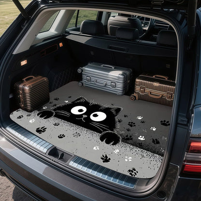 Universal Car Trunk Mat 29" x 39",Purple Colorful Flowers All Weather Trunk Protection Cargo Liner, Durable Cargo Mat Rear Trunk Liner,Stylish Vehicle Interior Accessories Suitable for Most Car Models