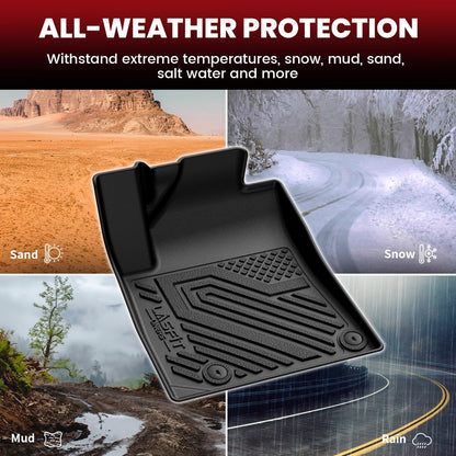 LASFIT Floor Mats Fits for Hyundai Sonata 2020-2026 (Only for FWD & Gas) & Kia K5 2021-2025 (Only for FWD) Custom Fit TPE All Weather Floor Liners Car Mats Accessories, Black