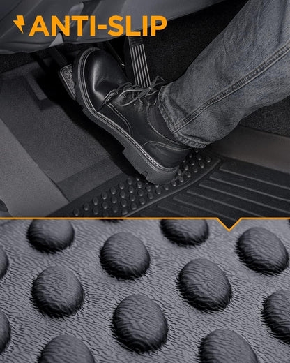 Floor Mats for Toyota Camry 2018-2024 FWD 8th Gen, All Weather TPE Waterproof Anti-Slip Front Rear Full Set & Trunk Cargo Liner, Black Car Accessories Custom Fit for LE/SE/XLE/XSE (Not for Hybrid/AWD)