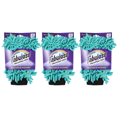 Fabuloso Microfiber Cleaning Mitt Glove, Lint-Free Scratch-Free Dusting and Washing for Furniture, Blinds, Baseboards, Shelves and Car Interior, One Size Fits All, Purple, 1 Count