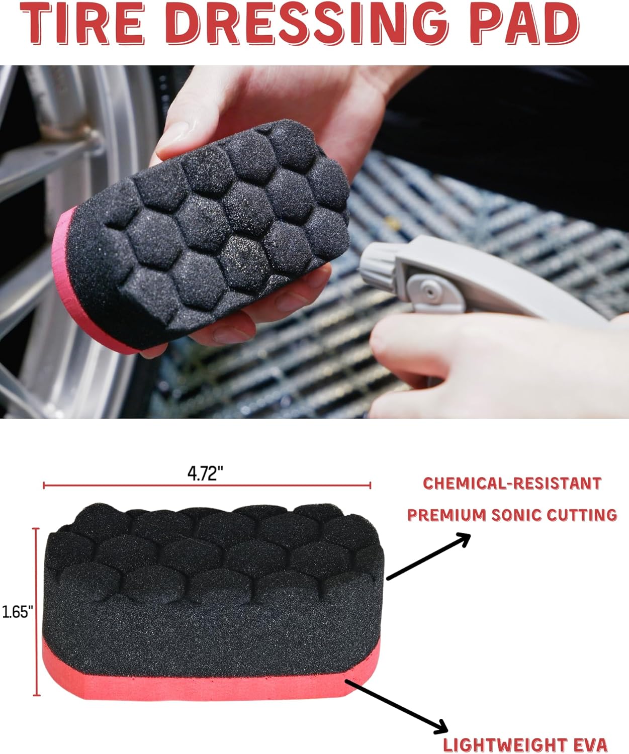 oesee Professional 4 Pack Long Handle Wheel Brush Kit for Cleaning Wheel and Tire- 2X Soft Wheel Cleaning Brush, Detailing Brush and Stiff Tire Brush, Bendable& Durable Wheel Rim Cleaner Brush Set
