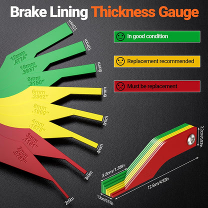 Preciva Tire Tread Depth Gauge, Digital Tire Depth Gauge with Large LCD Display and Inches, Millimeters, Fraction Conversion, Tread Depth Gauge Suitable for Thread Depth, Brake Shoe and Pad Wear