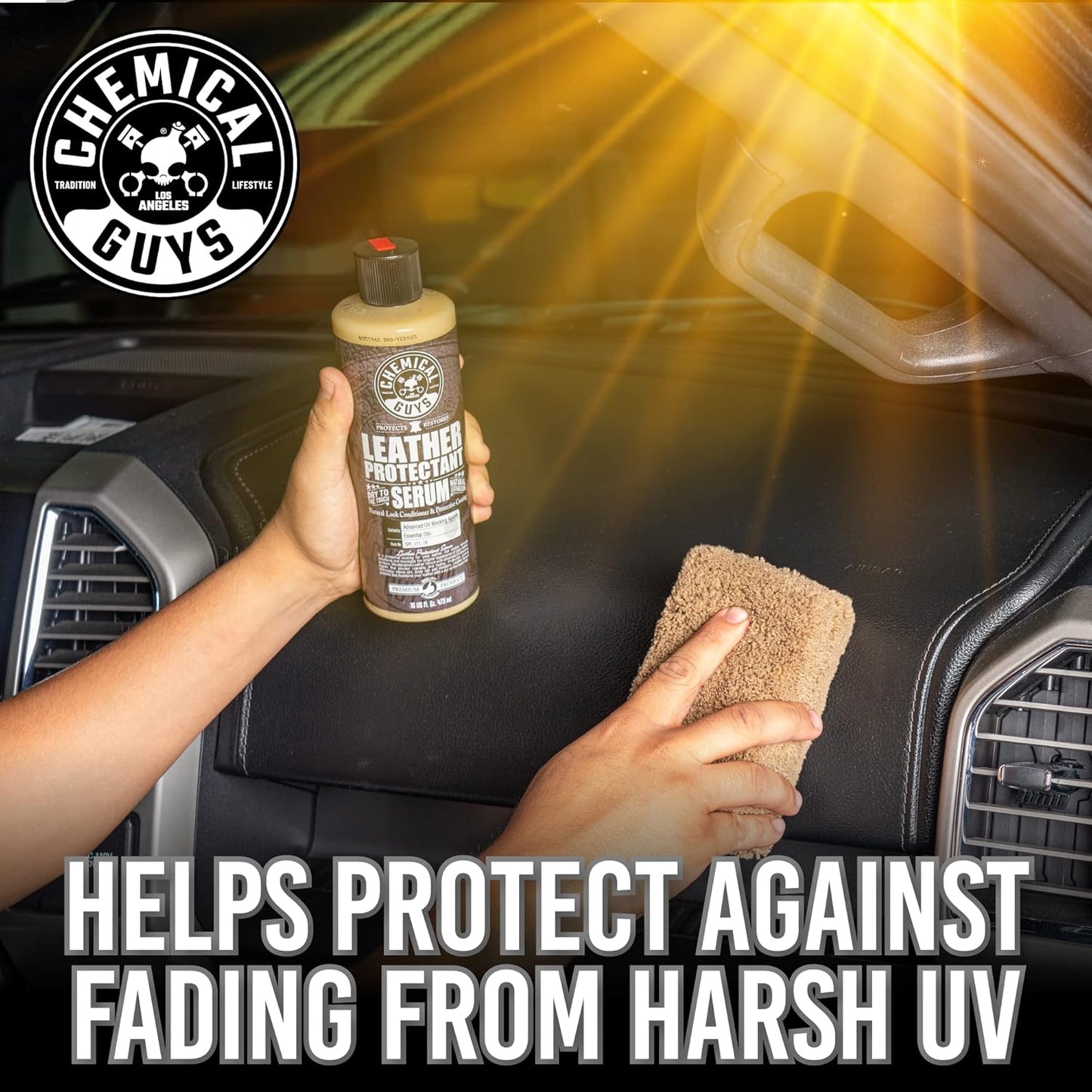 Chemical Guys Leather Conditioner, Vintage Series - Conditions, Nourishes, and Protects Natural, Synthetic, and Faux Leather Seats, Interiors, Apparel & Accessories, 16 fl oz