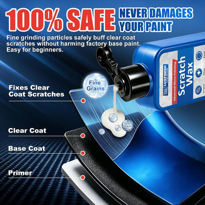 Car Scratch Remover for Vehicles - Scratch Removal Wax & Paint Repair Paste, Easily Removes Surface Scratches, Scuffs & Swirl Marks, Safe for All Cars, SUVs, Motorcycles & RVs, 100ml / 3.4oz