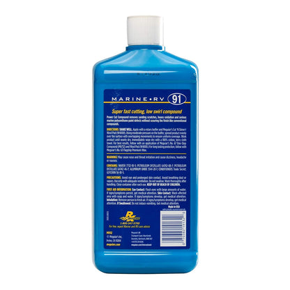 Meguiar's M6732 Marine/RV One Step Compound, Remove Oxidation, Stains, Scratches, and Water Spots, Restore the Color and Shine of Fiberglass Gel Coat Finishes, 32 Oz Bottle